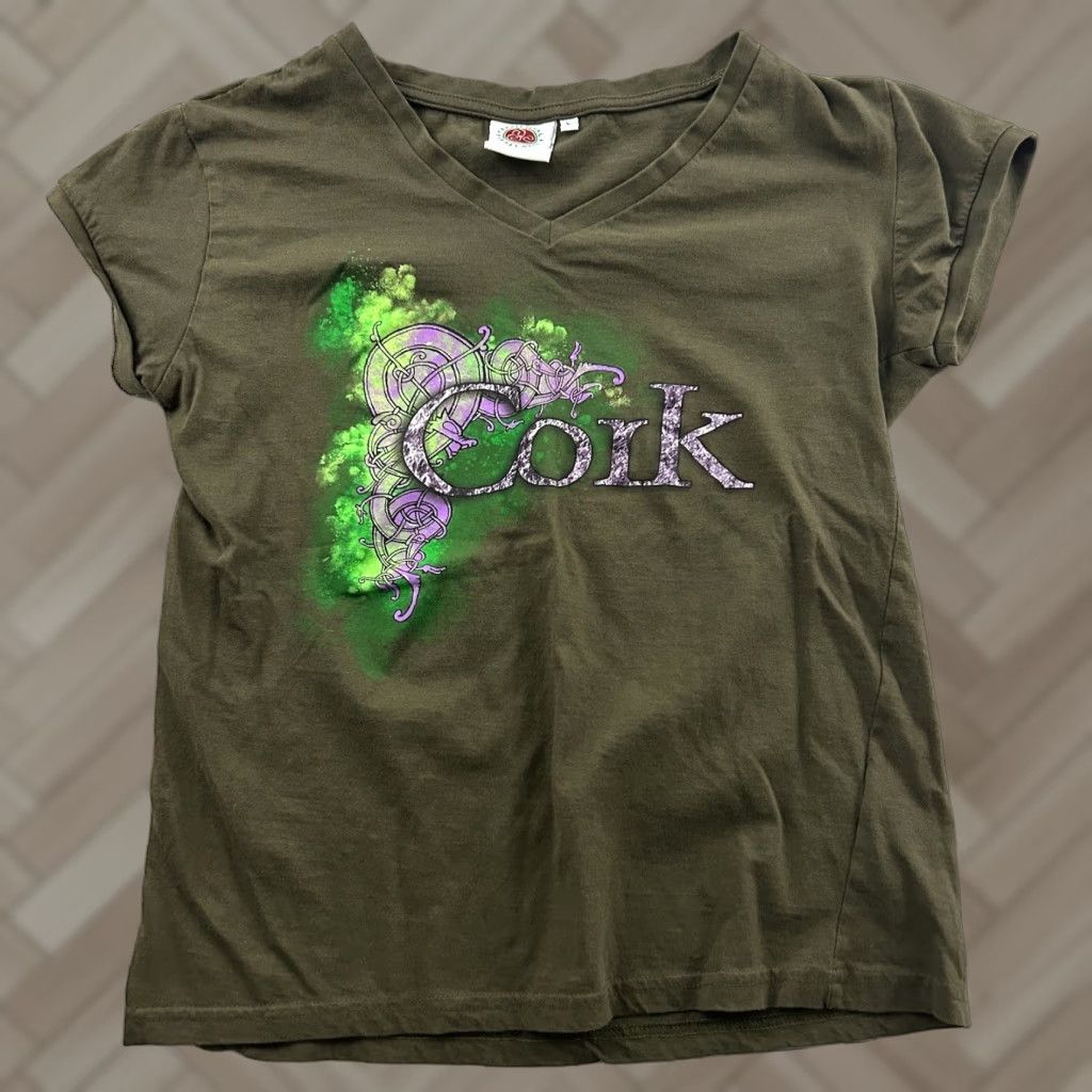 Olive Celtic Cork Short Sleeve T Shirt Women's L Olive Green Irish Celtic Cork Short Sleeve T Shirt Women L Green Size L / US 10 / IT 46 - 1 Thumbnail