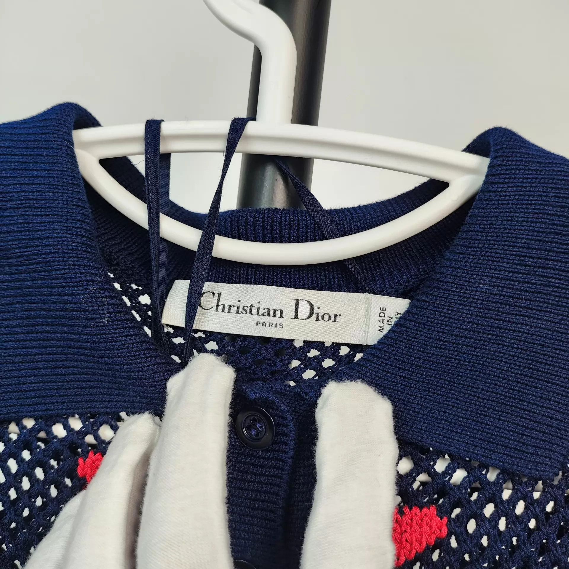 Dior Dior Knit Heart Short Sleeve Blue Lined Women's 34 Size XS / US 0-2 / IT 36-38 - 3 Thumbnail