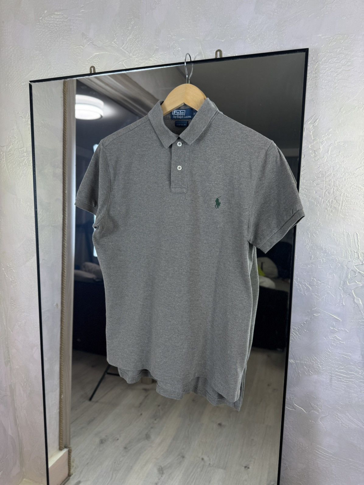 Polo Ralph Lauren Polo Ralph Lauren Custom Fit Grey Pique Polo Green Pony Size US S / EU 44-46 / 1 - 1 Thumbnail