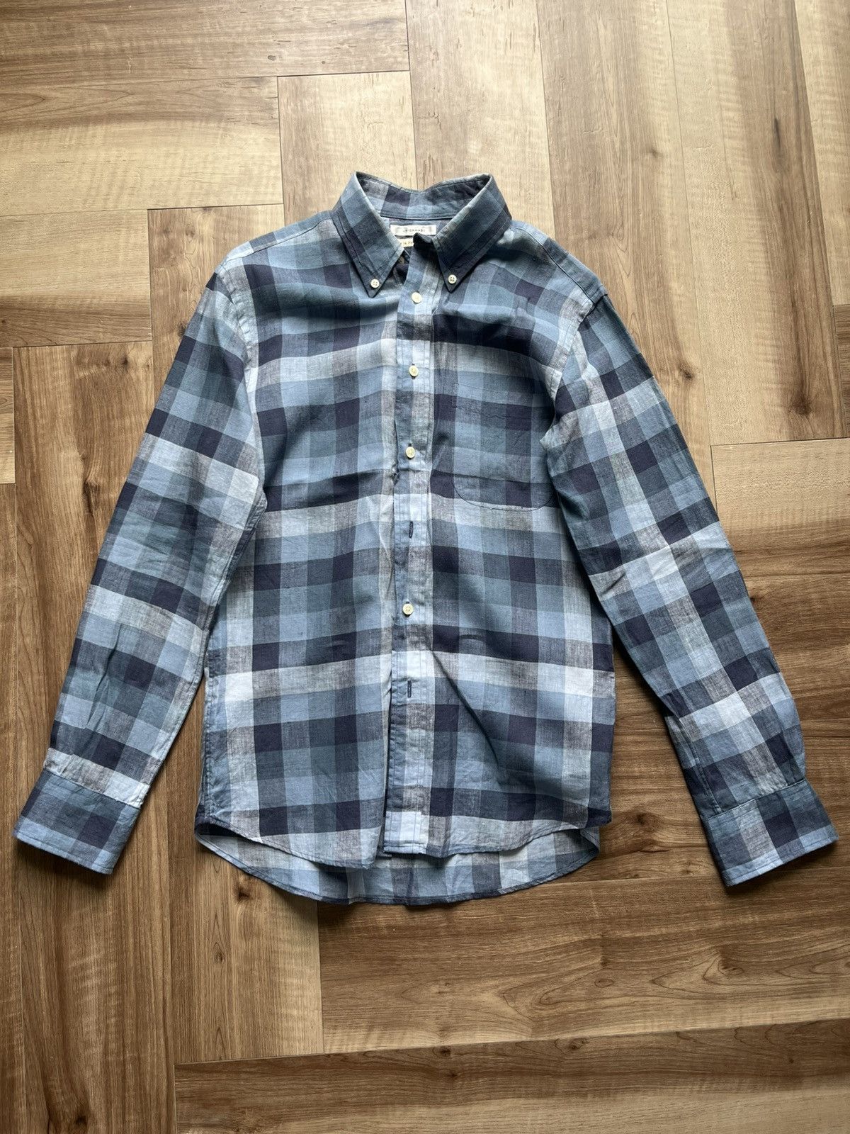 Other Union Made linen blue check shirt Size US S / EU 44-46 / 1 - 1 Thumbnail