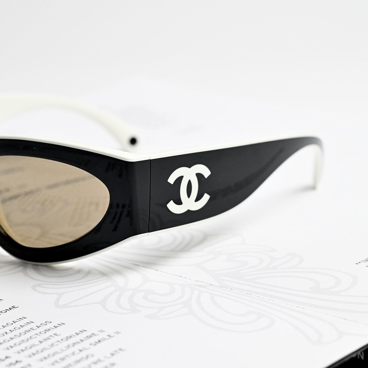 Chanel CHANEL 0CH6056 165653 BLACK WHITE BROWN SUNGLASSES Size ONE SIZE - 3 Thumbnail