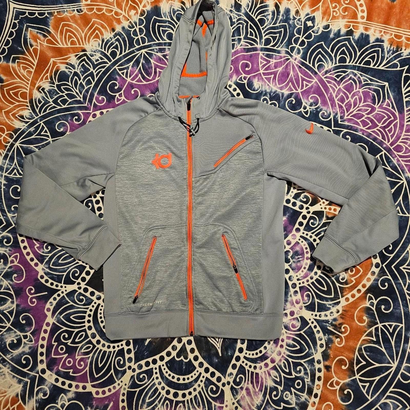 Nike Nike Men's KD Kevin Durant Grey and Orange Jacket Size US S / EU 44-46 / 1 - 1 Thumbnail