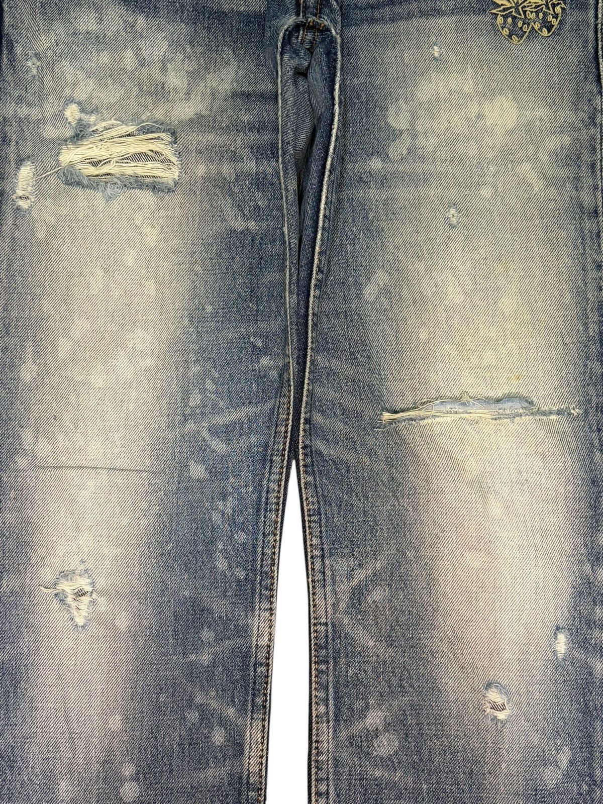 Dsquared2 Vintage Japanese Brand Embroidered Distressed Jeans Size 30" / US 8 / IT 44 - 3 Thumbnail