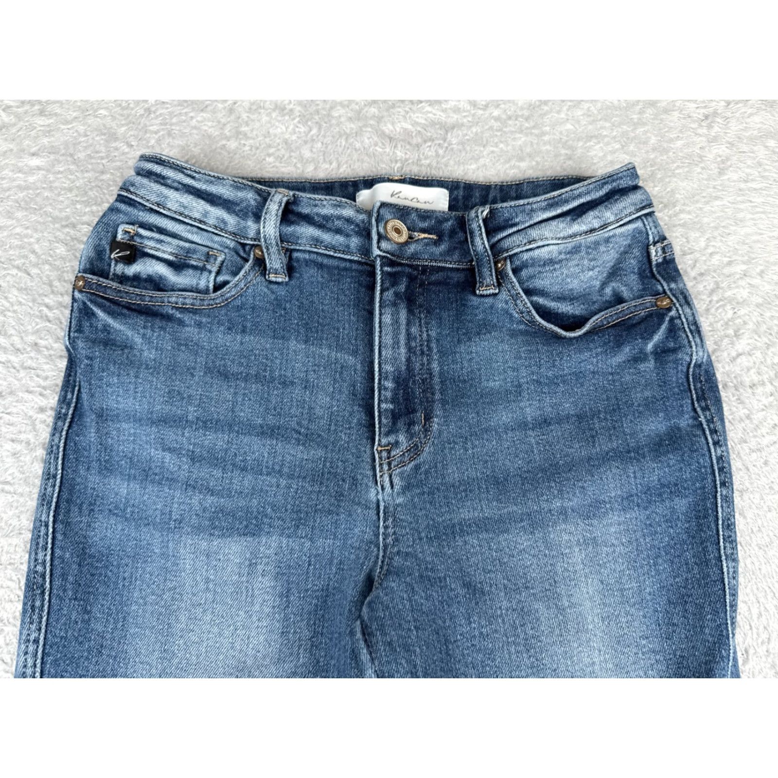 Vintage Kancan Jeans Jeans KanCan Blue Denim Bootcut Mid Rise 26x30 Distressed Stretch Women Regular 7 Pants Size 28" / US 6 / IT 42 - 4 Thumbnail