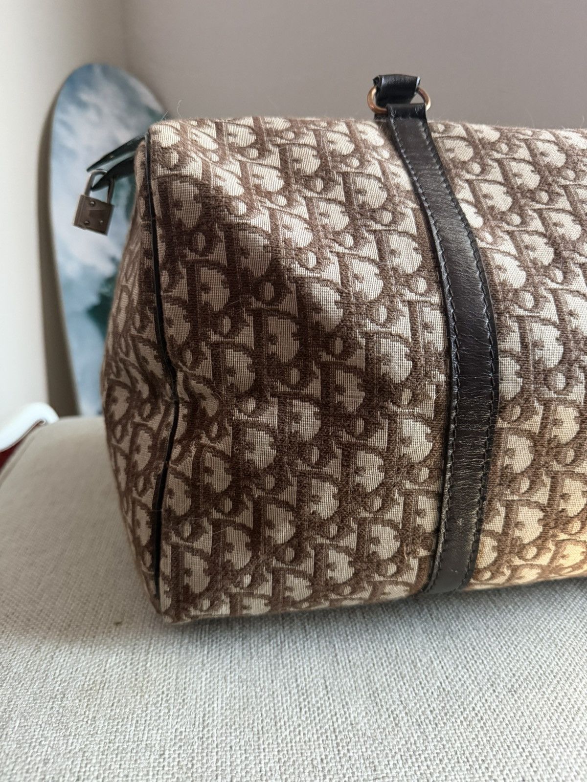 Dior Vintage Dior Monogram Boston Duffle Bag Brown NWOT Size ONE SIZE - 2 Thumbnail