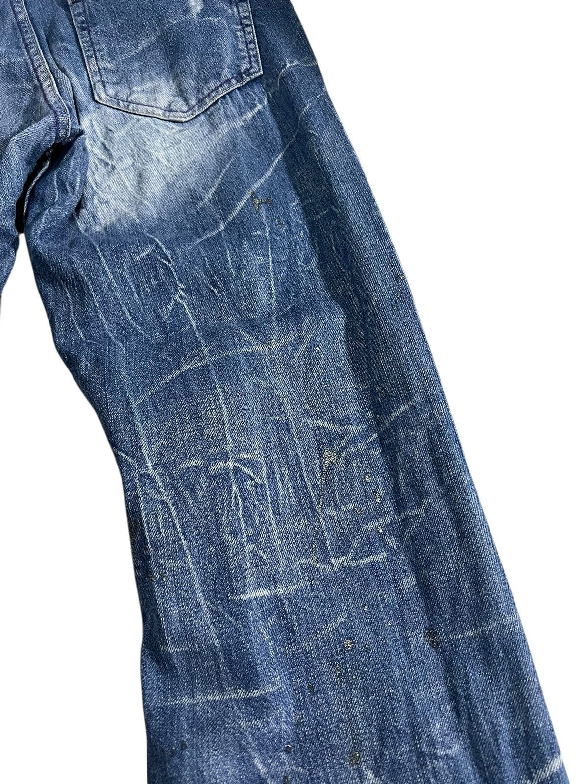 If Six Was Nine Flare Jean Nylaus Clothing Distress Claw Faded Super Rare🔥 Size US 33 - 19 Thumbnail