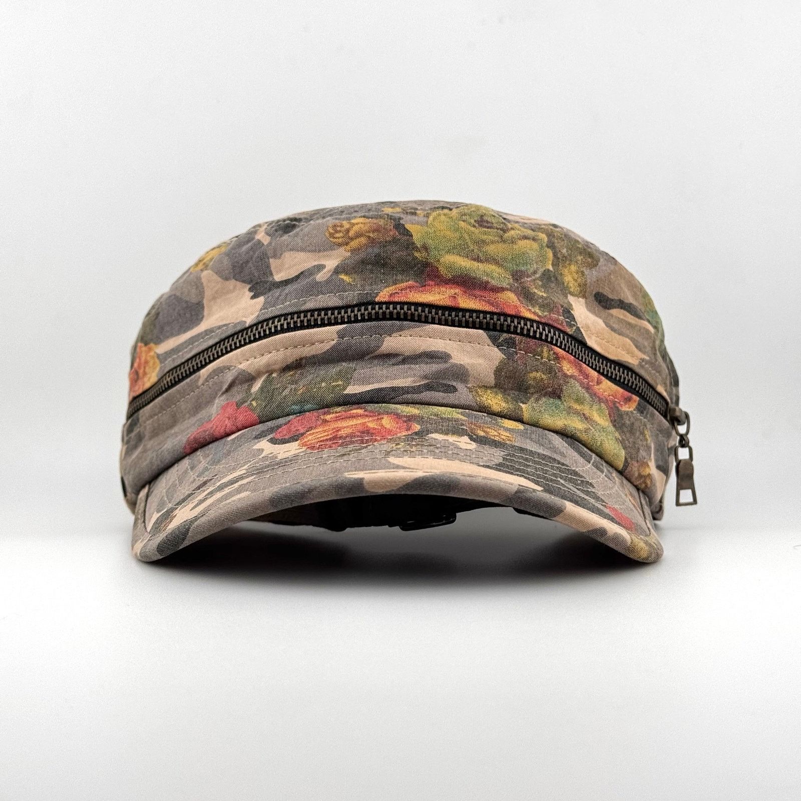 Japanese Brand Marie Claire Floral Camo Cap Y2K Front Pocket Military Hat Size ONE SIZE - 1 Thumbnail