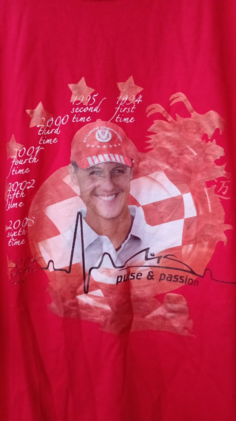 Vintage michael schumacher Vtg 6th Times World Champion tee Size US XXL / EU 58 / 5 - 2 Thumbnail