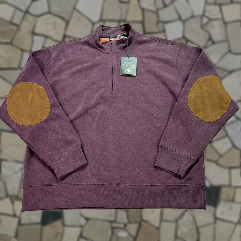 Orvis Orvis Sweatshirt Mens Large Burgundy Elbow Patches 1/4 Zip Pullover Size US L / EU 52-54 / 3 - 1 Thumbnail