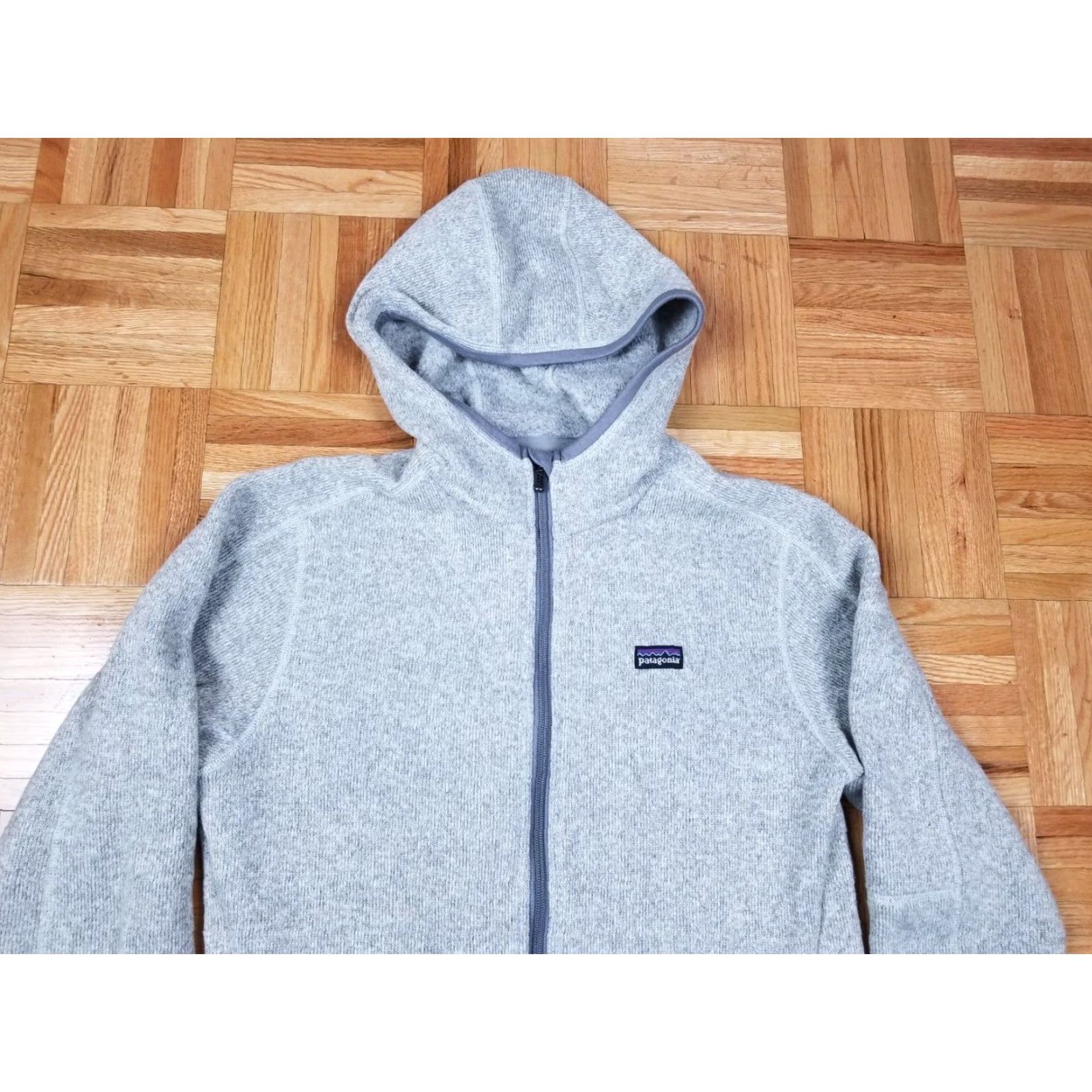 Patagonia PATAGONIA Gray Hooded Fleece Full Zip Up SZ Women's Medium MINTY Hoodie Women Size M / US 6-8 / IT 42-44 - 2 Thumbnail