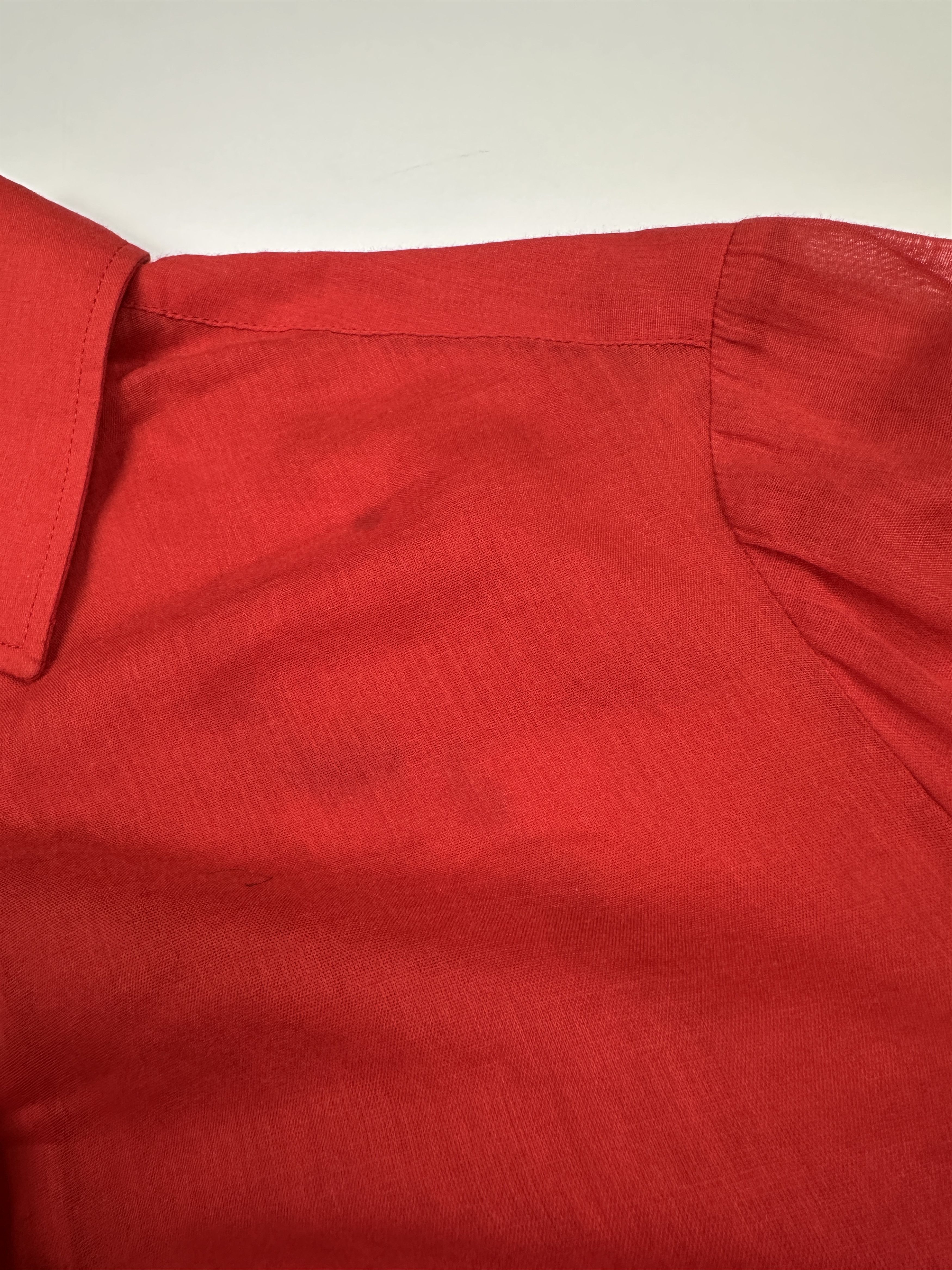Gucci Gucci Red Blouse With Tied Sleeves Size XS / US 0-2 / IT 36-38 - 5 Thumbnail