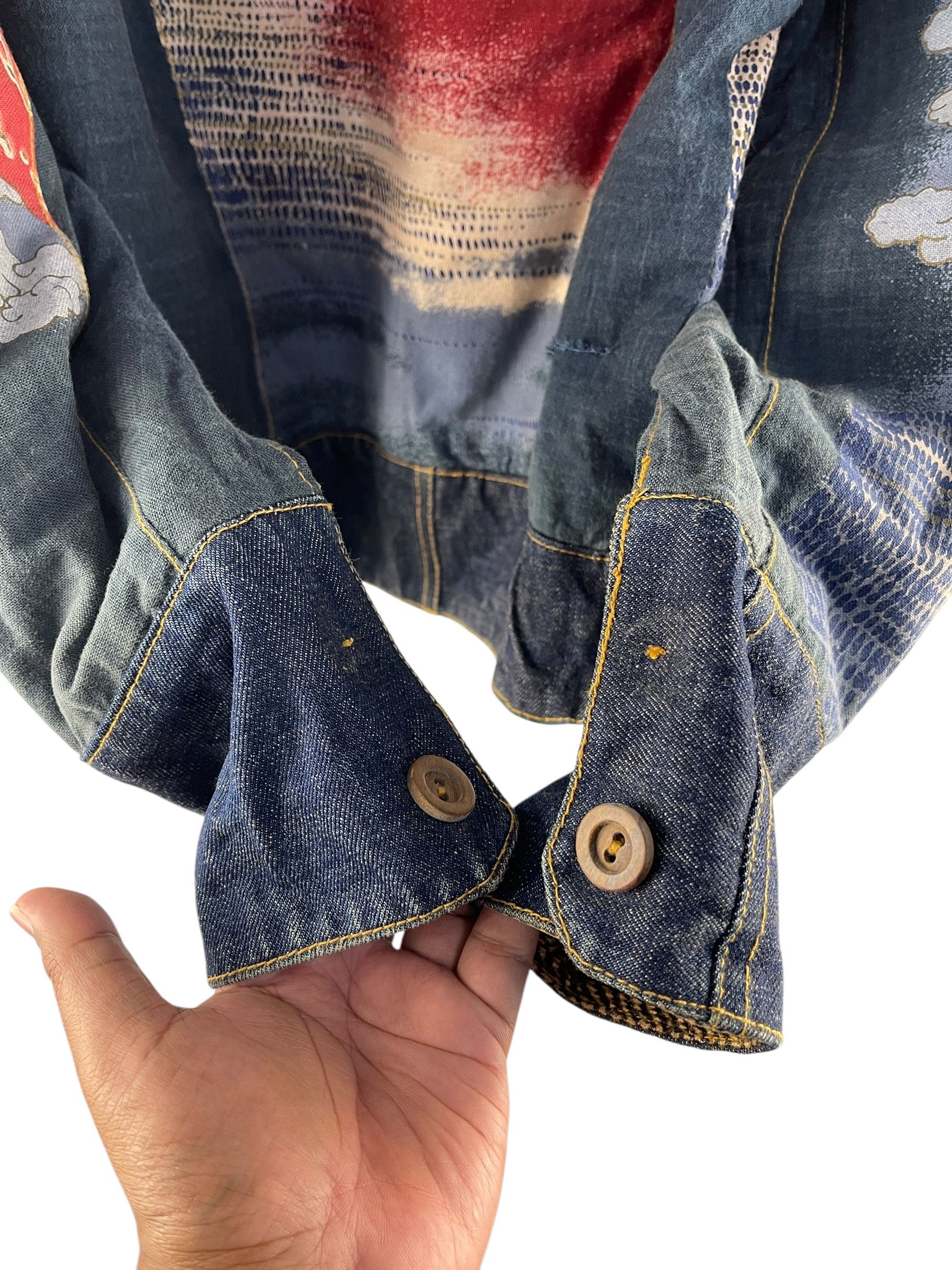 Japanese Brand Japanese Denim Patchwork Reversible Denim Jacket Size US S / EU 44-46 / 1 - 14 Thumbnail