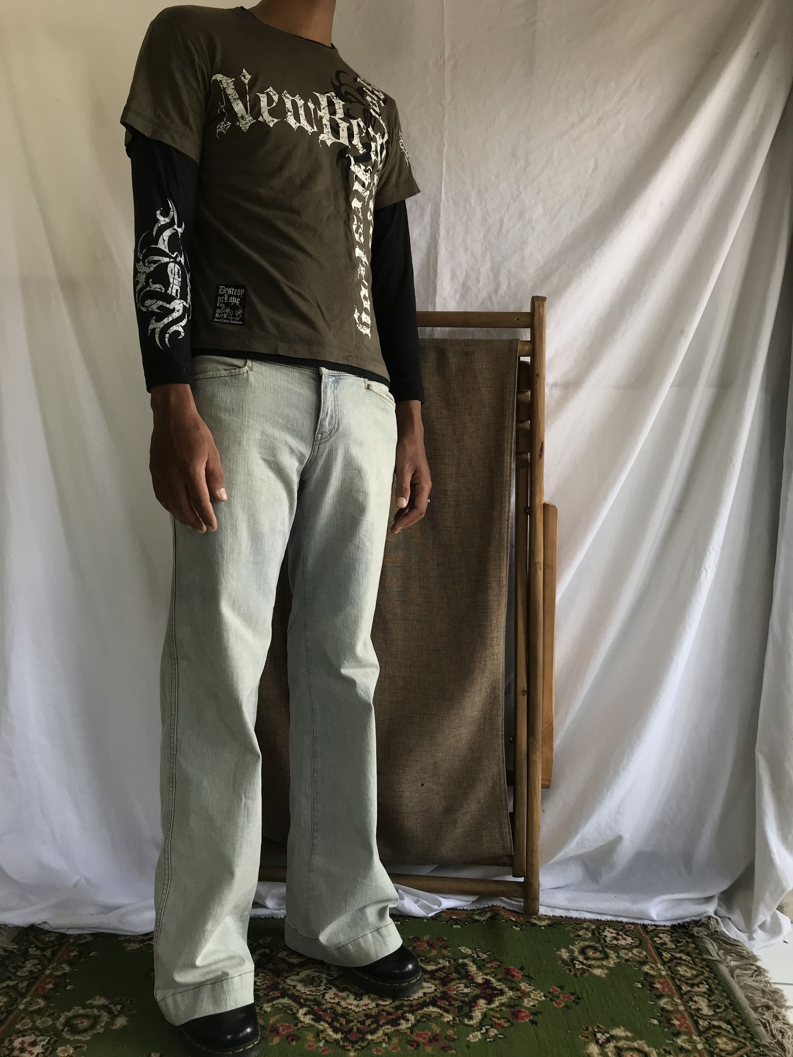 Japanese Brand Jeaning Wild "Riot and Destroy" Tribal Print Longsleeve Size US XS / EU 42 / 0 - 5 Thumbnail