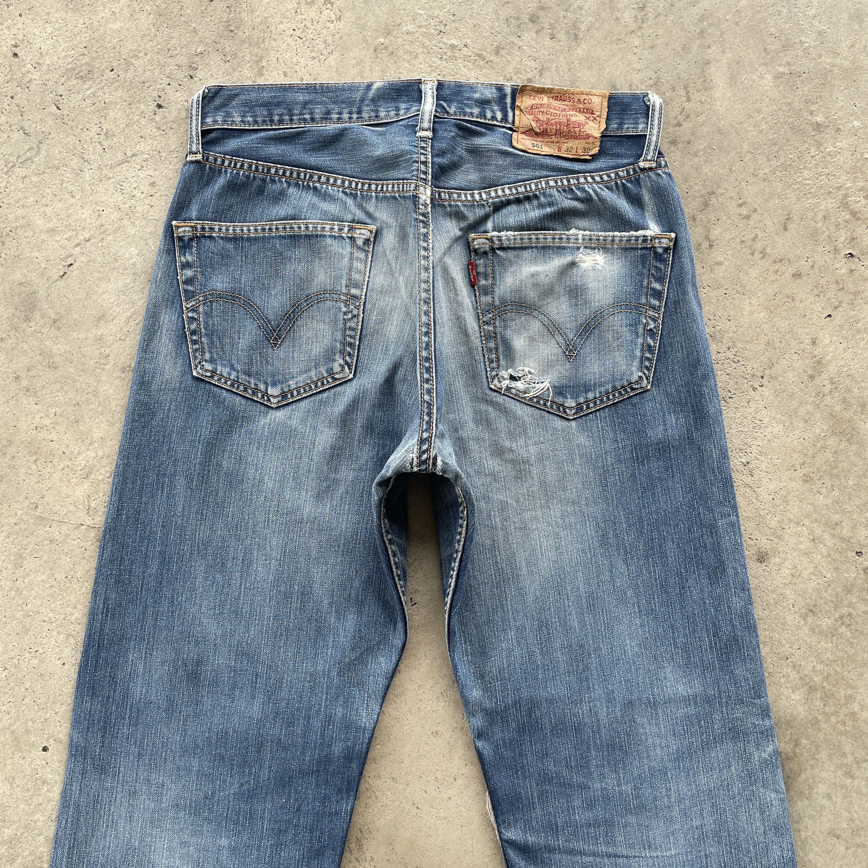 Levi's W31💥 Vintage Levi’s 501 Faded Jeans Distressed Denim Pants Size US 31 - 14 Thumbnail