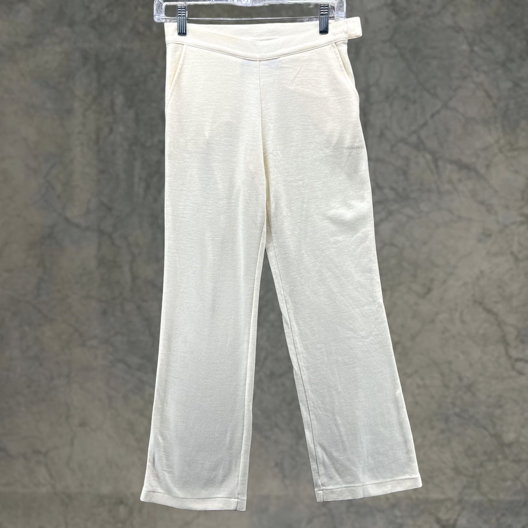 Ralph Lauren Lauren Ralph Lauren Pants Womens P/P Petite White Knit Straight Leg Wool Blend Pants Size 28" / US 6 / IT 42 - 1 Thumbnail