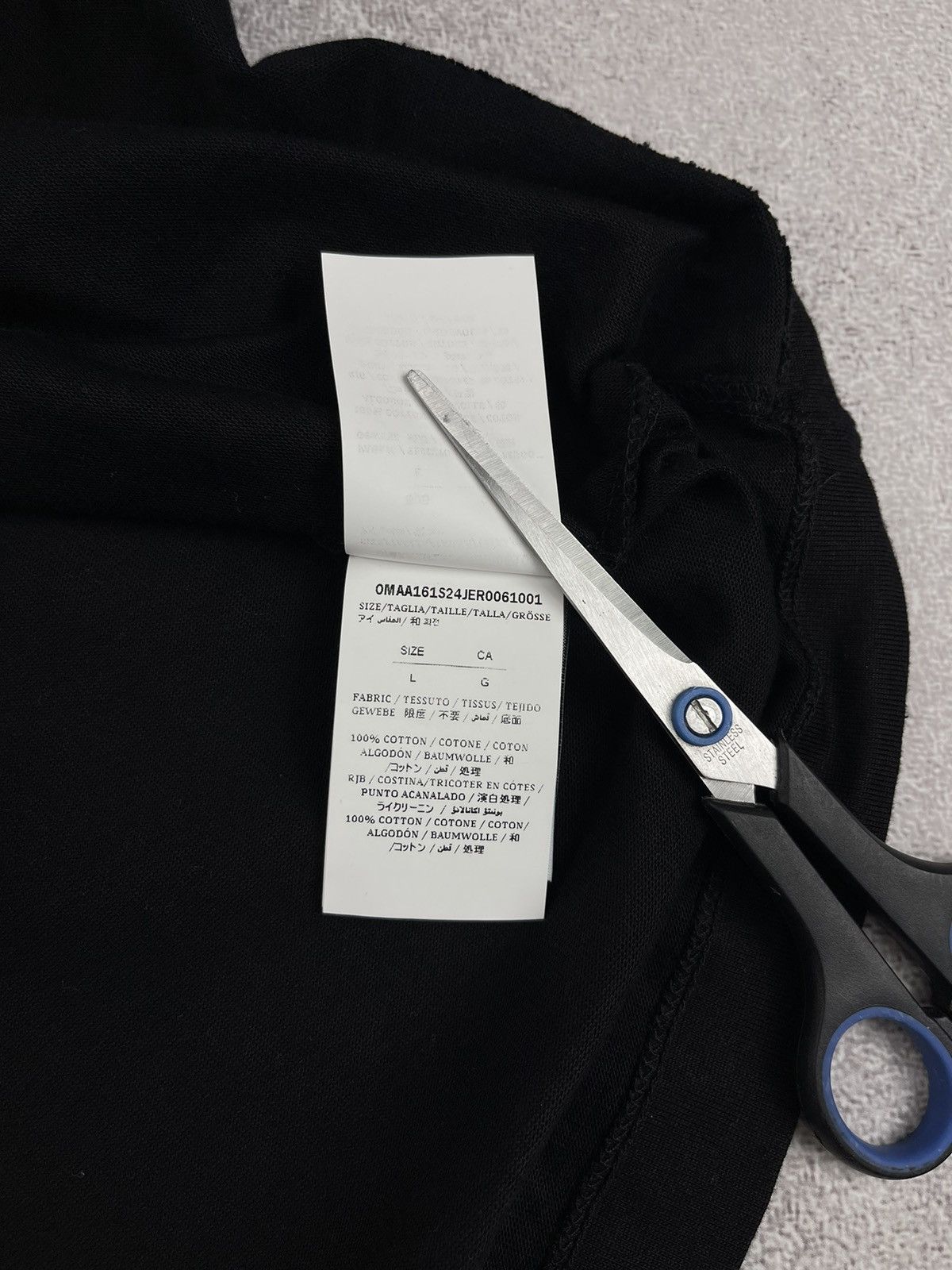 Off-White Off-White Logo Cotton T-Shirt Black Size L Size US L / EU 52-54 / 3 - 6 Thumbnail