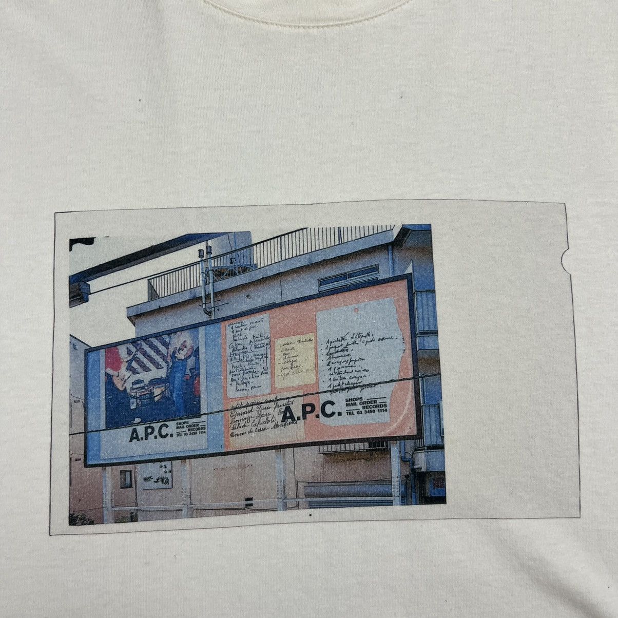 A.P.C. Rare! A.P.C Hiver 87 Big Logo Tee Kaos 00s Size US M / EU 48-50 / 2 - 7 Thumbnail