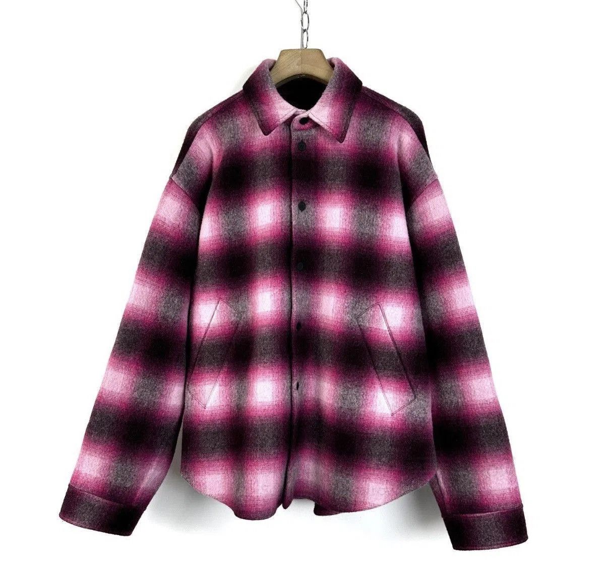 Balenciaga Pink Plaid Long Sleeve Button Up Shirt. Size US M / EU 48-50 / 2 - 1 Thumbnail