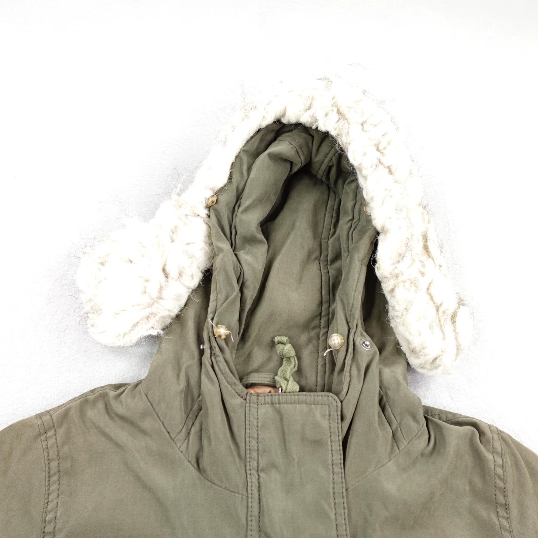 Abercrombie & Fitch VINTAGE Abercrombie & Fitch Coat Parka Womens XS Green Fur Trim Size XS / US 0-2 / IT 36-38 - 2 Thumbnail