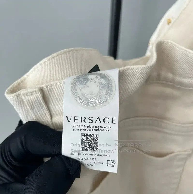 Versace Versace White Cotton Women's Jeans Size XS . Size 22" - 4 Thumbnail