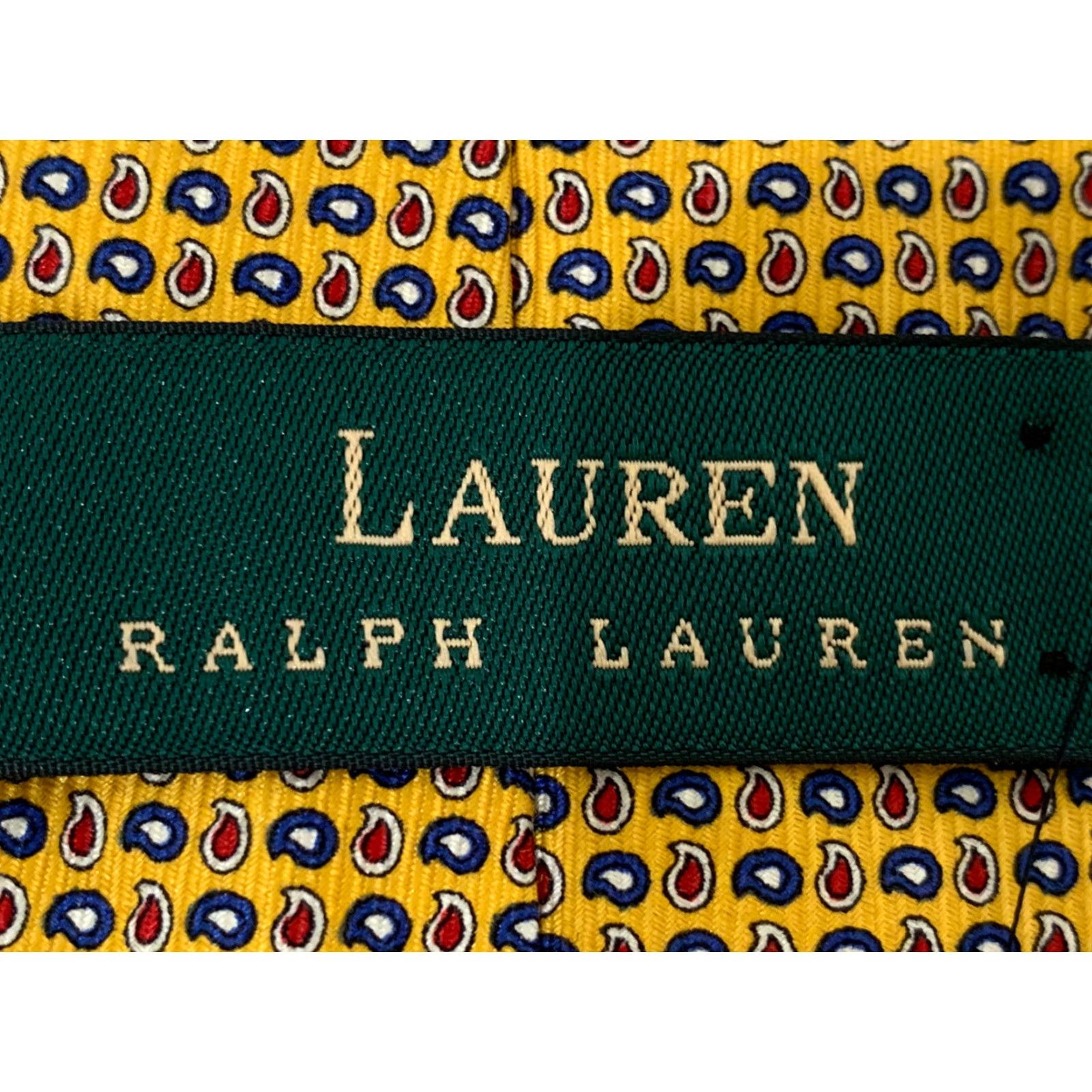 Ralph Lauren Lauren Ralph Lauren Tie Necktie 100% Silk Yellow Size ONE SIZE - 3 Thumbnail