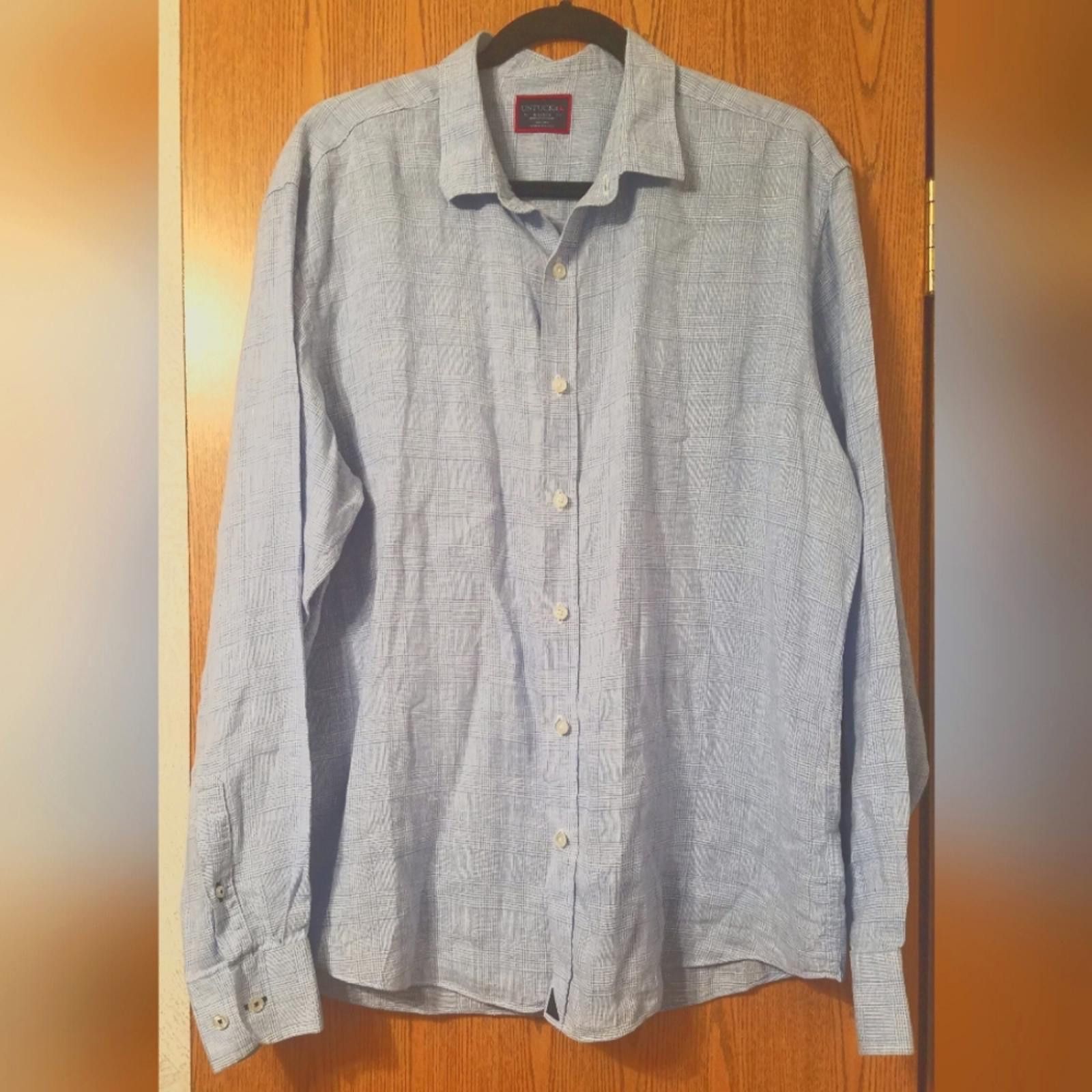 UNTUCKit UNTUCKit Men's Blue Button-Up Shirt Size XL Size US XL / EU 56 / 4 - 1 Thumbnail