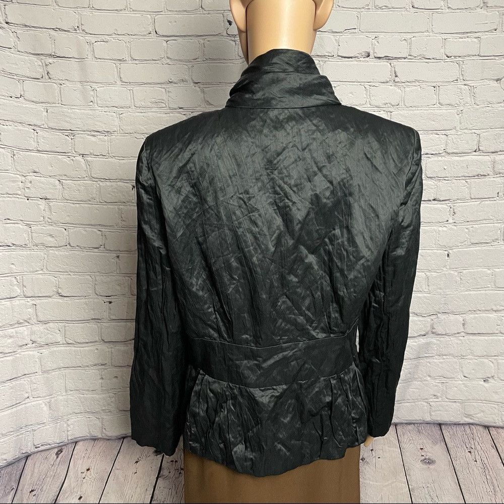 Other NWT New Christopher & Banks Black Crinkle Cotton Blend Jack Size M / US 6-8 / IT 42-44 - 3 Thumbnail