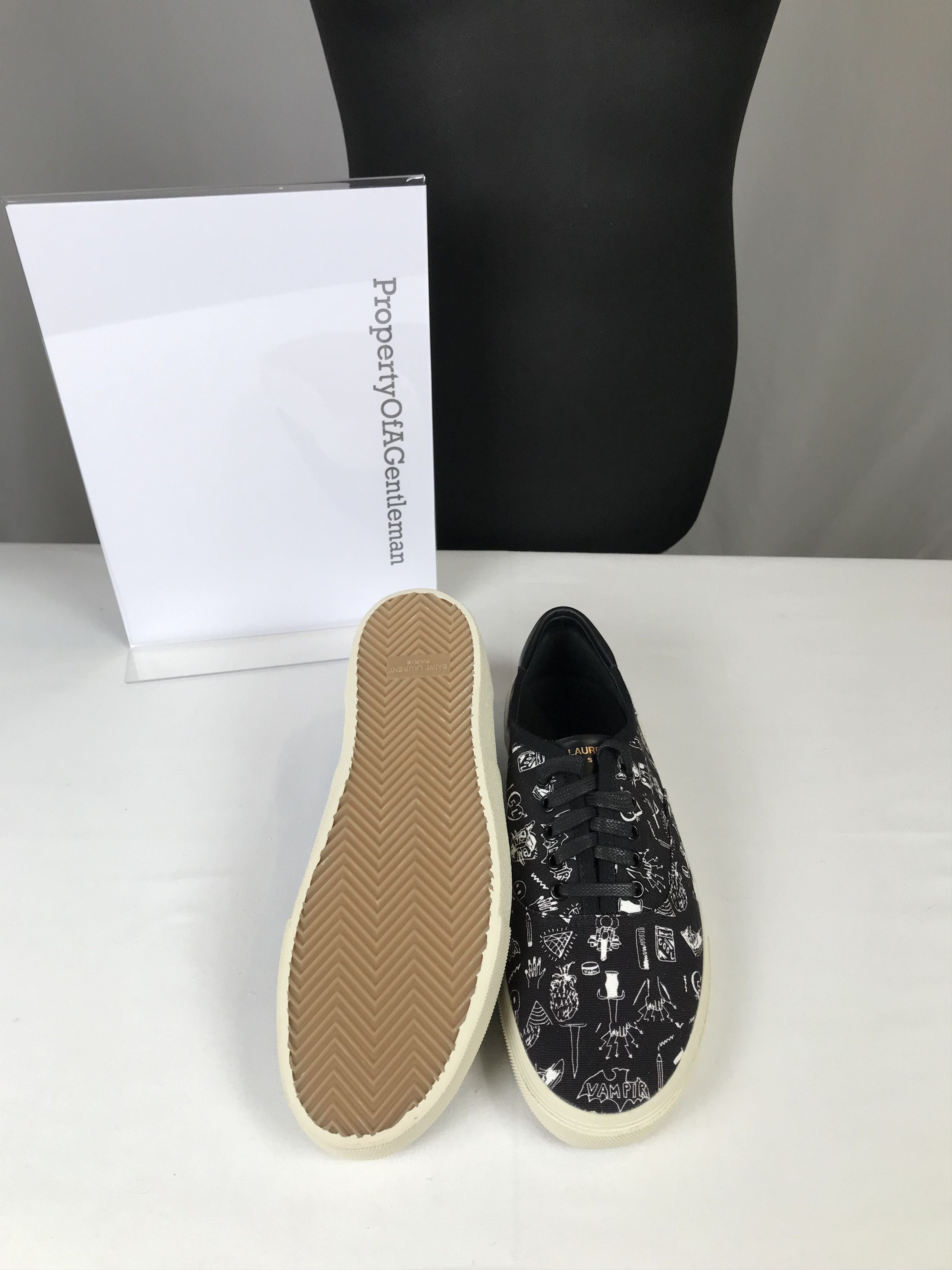 Saint Laurent Paris Saint Laurent Black Low Top Sneaker Size US 10 / EU 43 - 6 Thumbnail