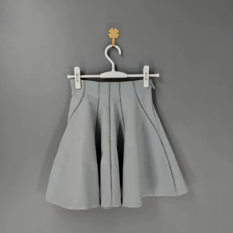 Miu Miu Miu Miu Blue Cotton Women's Skirt 0089 Size 27" / US 4 / IT 40 - 1 Thumbnail