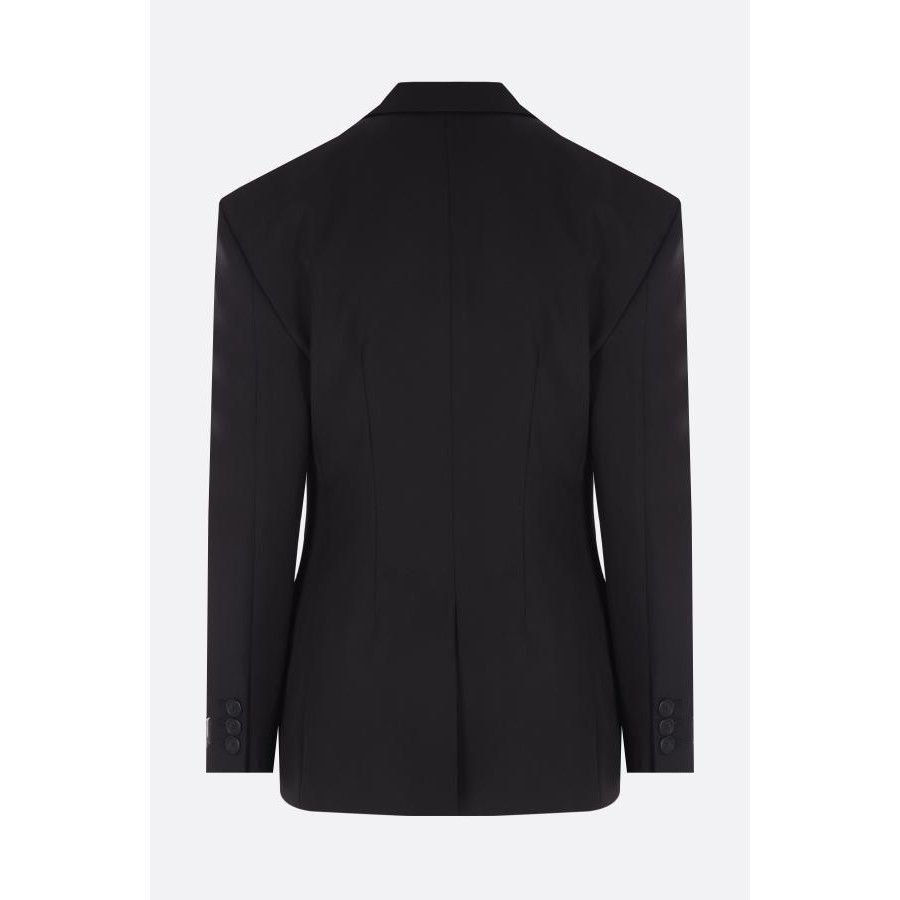 Versace VERSACE Black Wool Oversized Single-Breasted Jacket New & Au Size S / US 4 / IT 40 - 2 Thumbnail