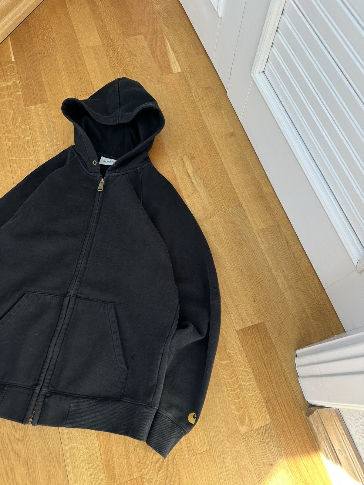 Carhartt Carhartt Hooded Chase Zip Jacket Embroidered Logo Black Size US M / EU 48-50 / 2 - 4 Thumbnail