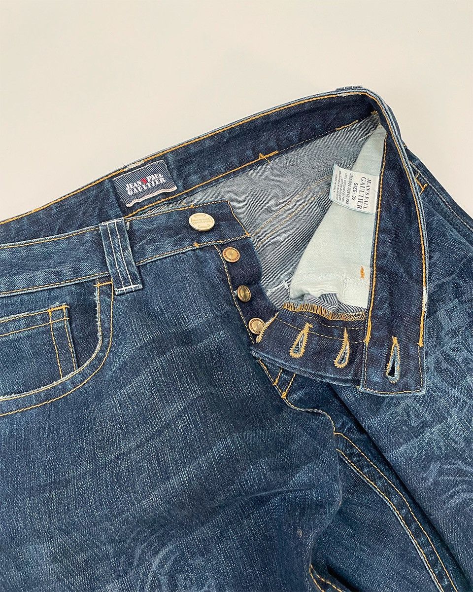 Jean Paul Gaultier JEAN PAUL GAULTIER Flower Pattern Denim Pants Size US 32 / EU 48 - 7 Thumbnail