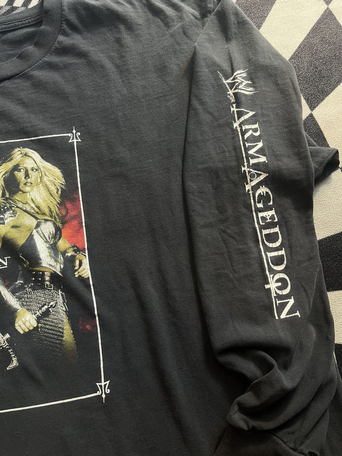 WWF Vtg Torrie Wilson WWE ARMAGEDDON 2002’s long sleeve shirt Size US XL / EU 56 / 4 - 6 Thumbnail