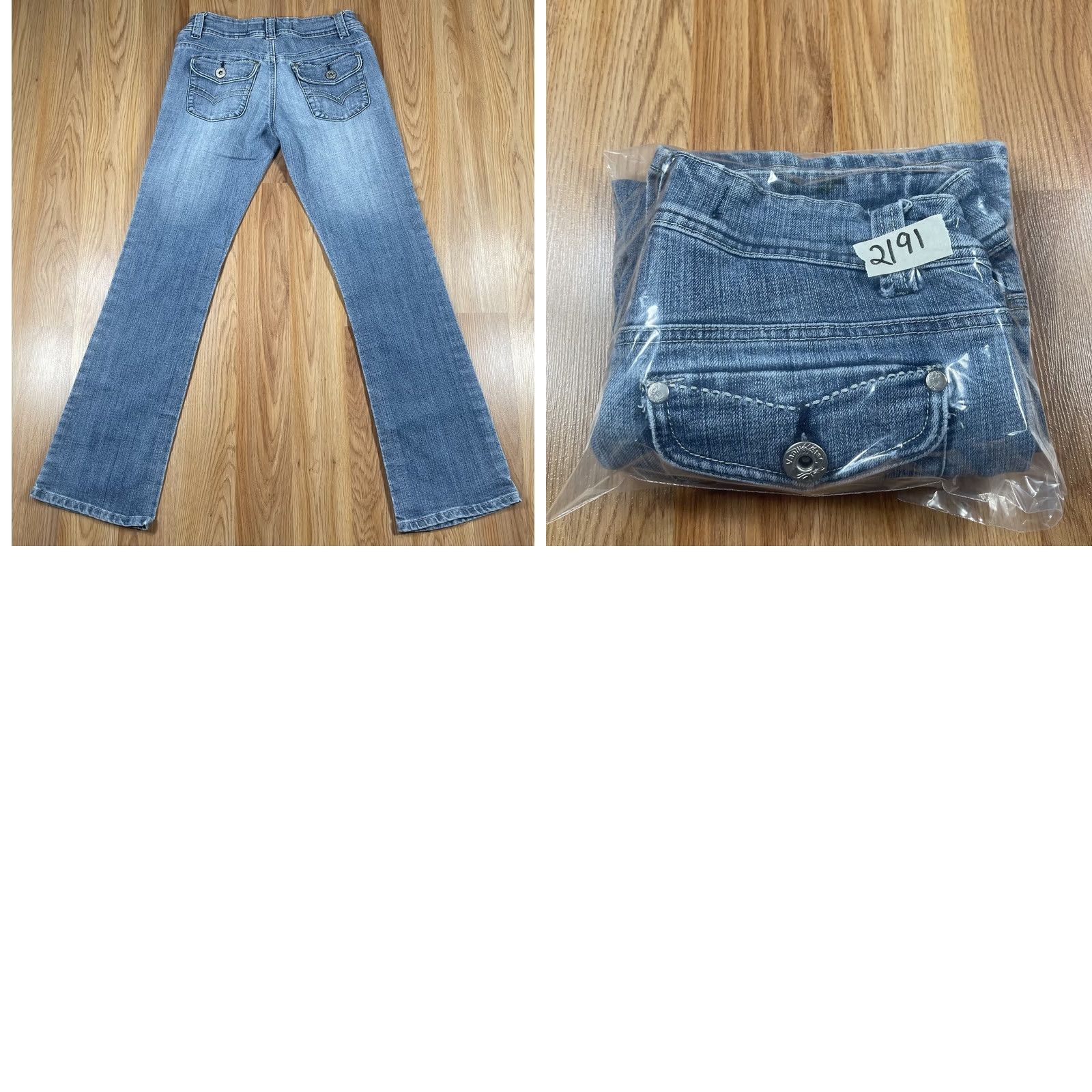 Vintage Vanilla Star Jeans Womens 5 Blue Straight Leg Stretch Low Rise Denim Pants Jeans Straight Leg Women's 5-Pocket Blue Pant Womens Jeans Men? Size 27" / US 4 / IT 40 - 10 Thumbnail