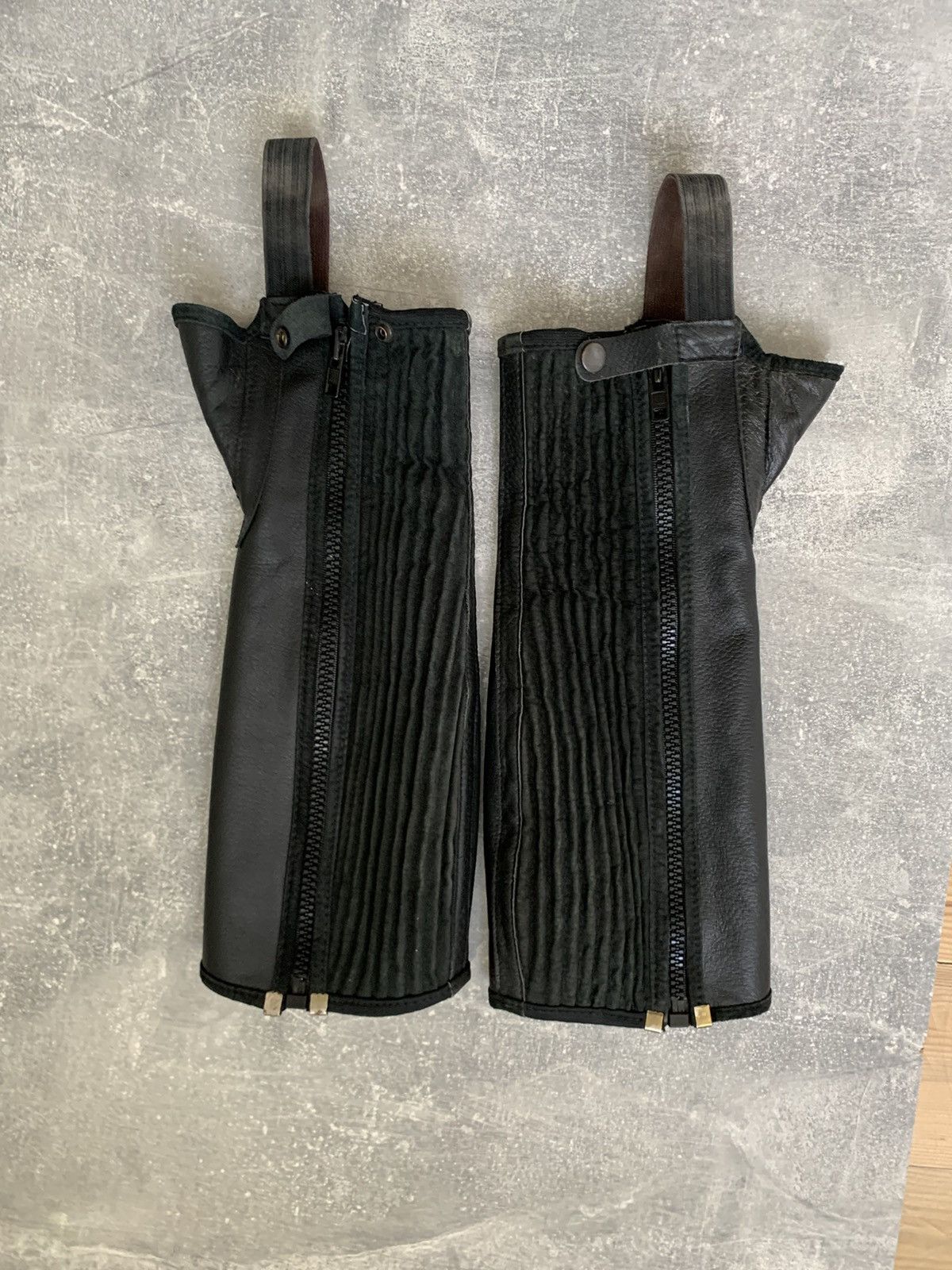 Japanese Brand × Vintage Leather Gaiters Y2K Style AvantGarde Moto Size ONE SIZE - 5 Thumbnail