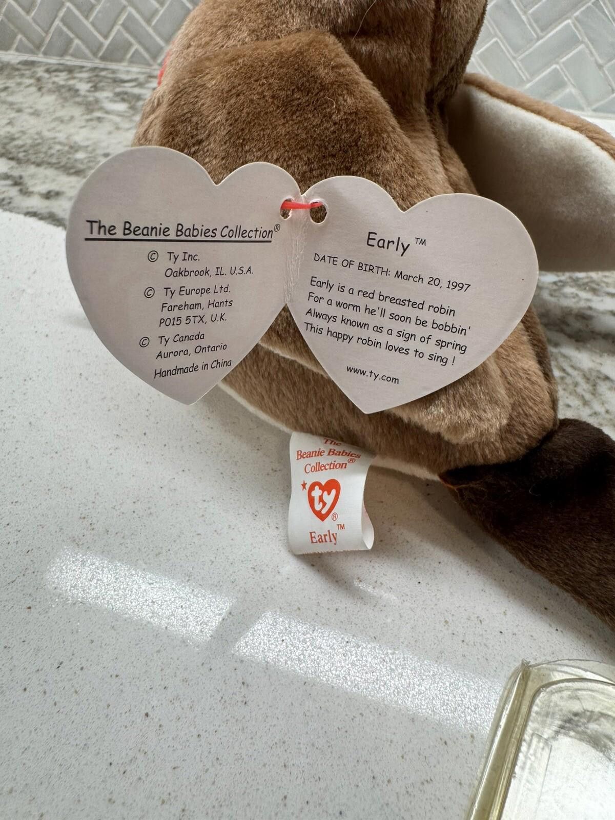 Tyler The Creator TY Inc. EARLY THE ROBIN BIRD BEANIE BABY RETIRED BEANIES Size ONE SIZE - 4 Thumbnail