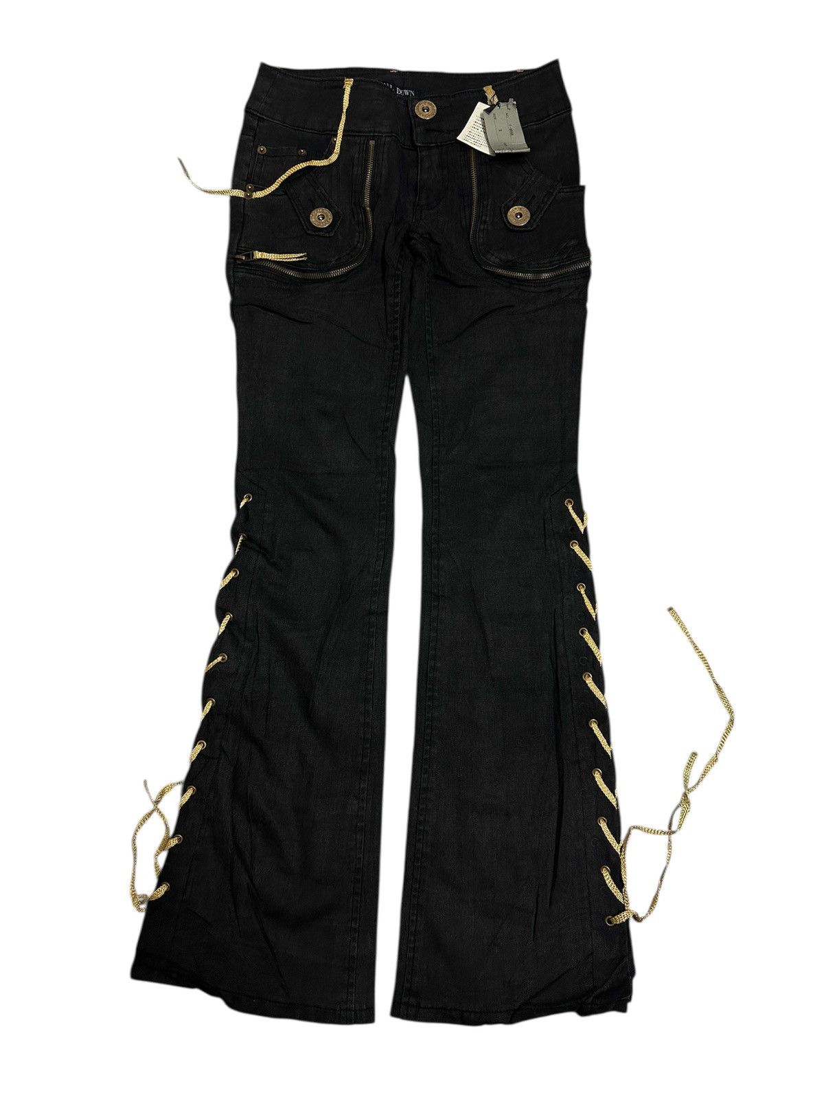 FALL DOWN Lace-Up Flare Pants