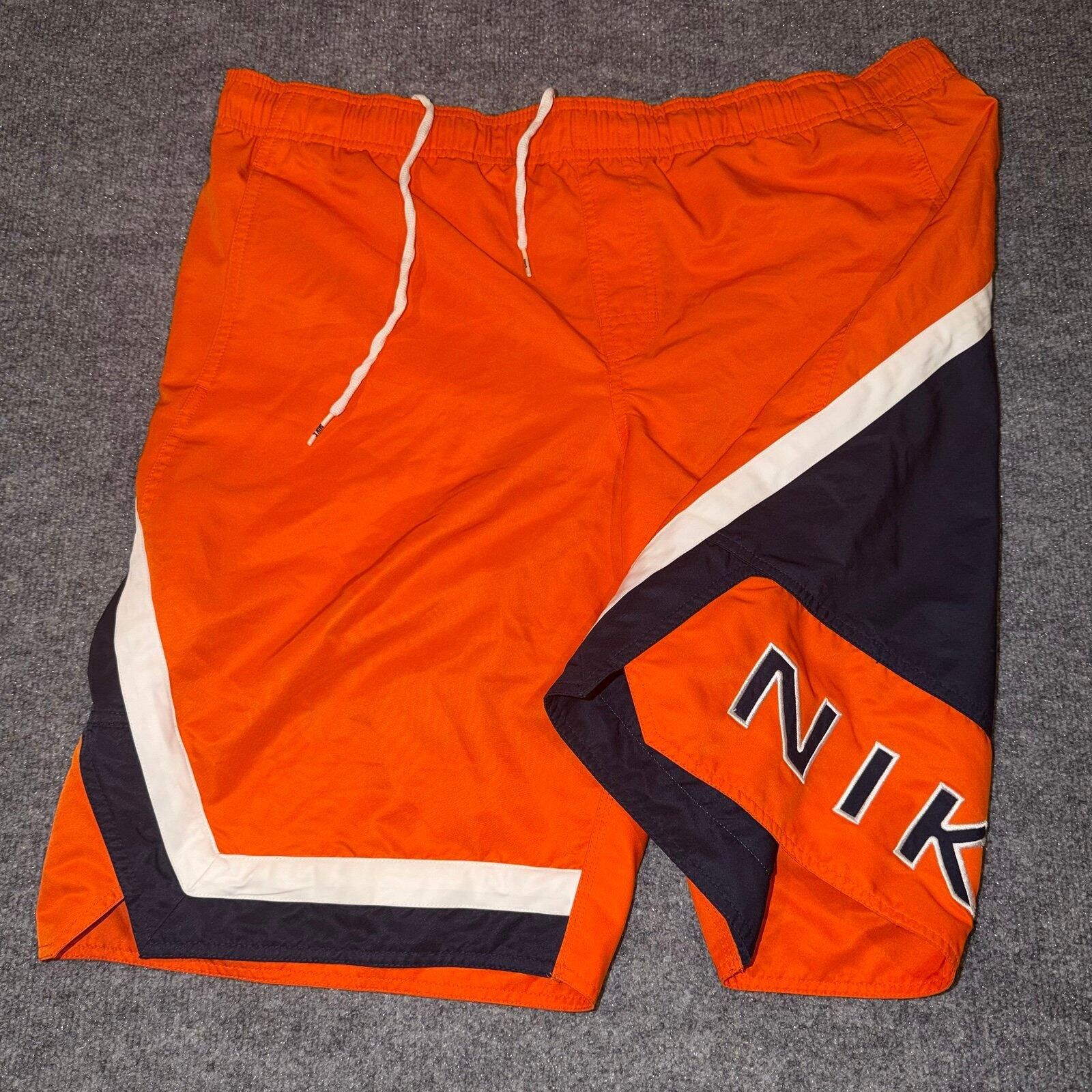 Nike Nike Orange Nylon Surf Board Shorts Mens XL VTG Y2K 90s Rare Size US 36 / EU 52 - 1 Thumbnail