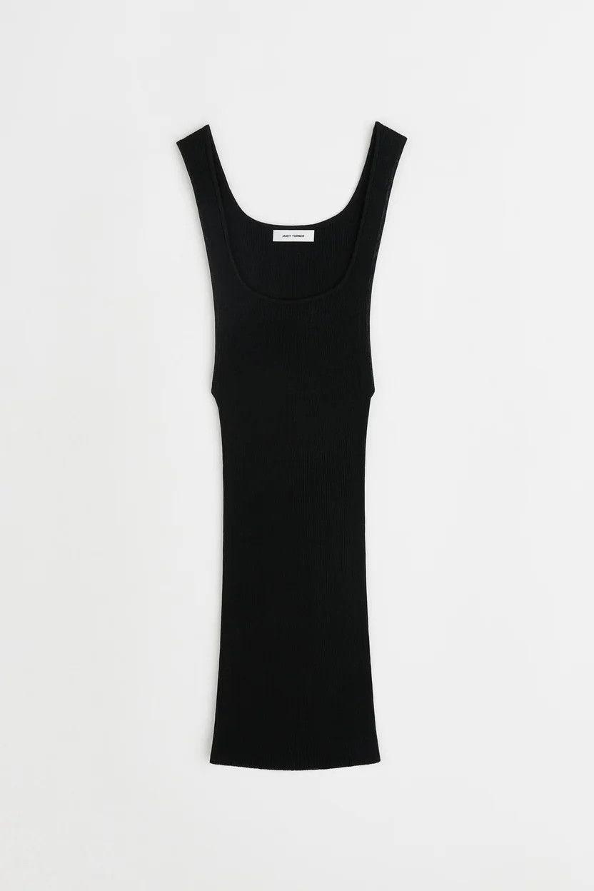 Judy Turner o1mle0425 Crew Tank Top Dress in Nero Size S / US 4 / IT 40 - 1 Thumbnail