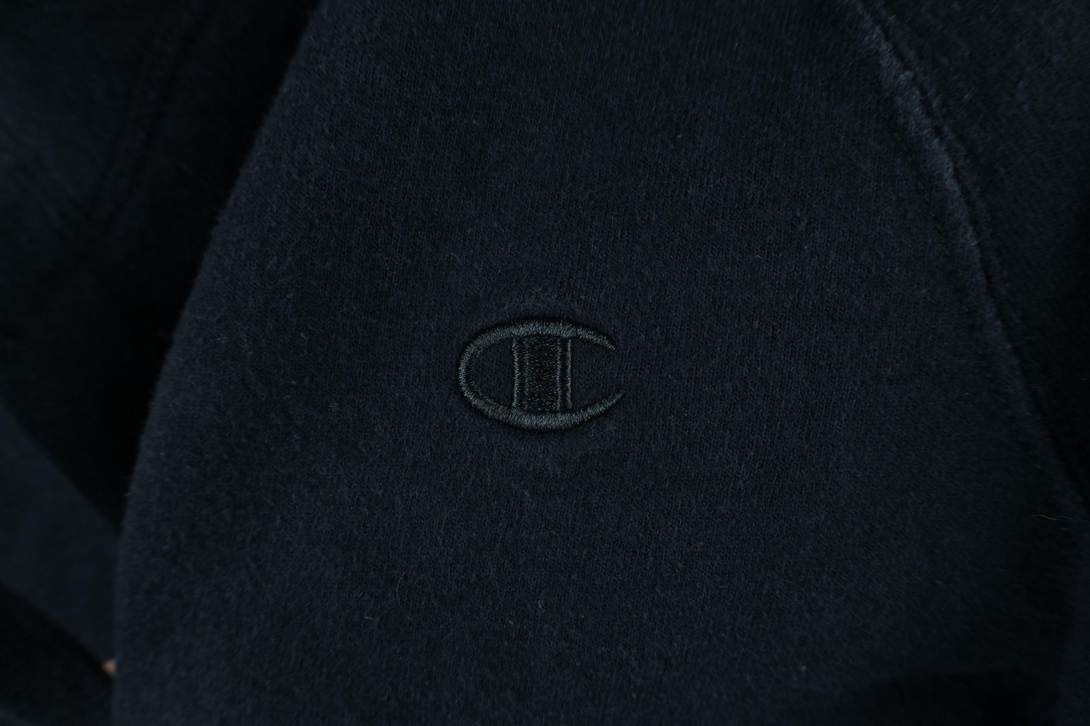 Champion × Vintage Vintage Champion Faded Classic Logo Hoodie Sweatshirt Black Size L / US 10 / IT 46 - 4 Thumbnail