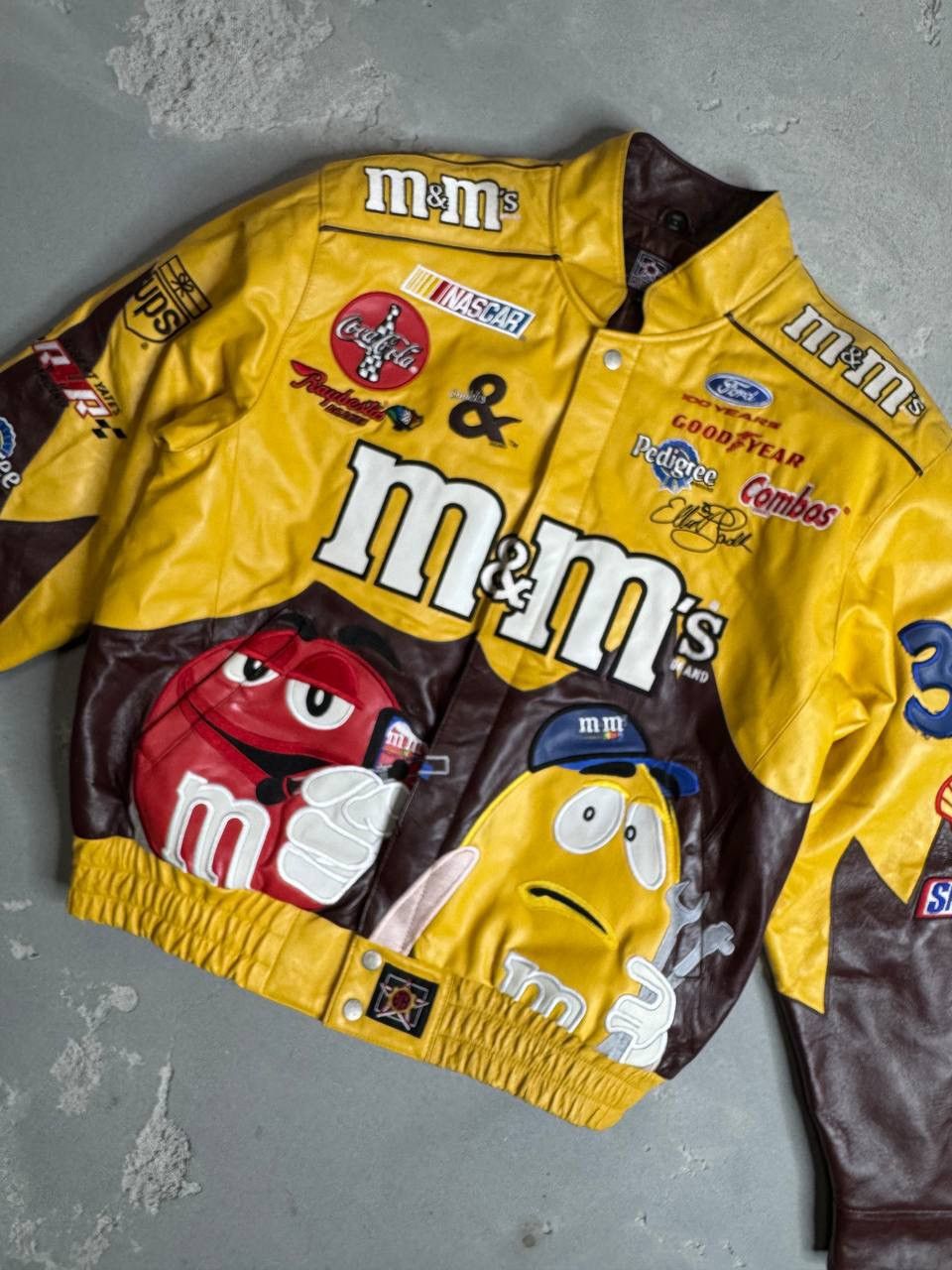 Formula 1 M&M's Leather Racing Jacket Vintage 1990s RARE Size US M / EU 48-50 / 2 - 3 Thumbnail