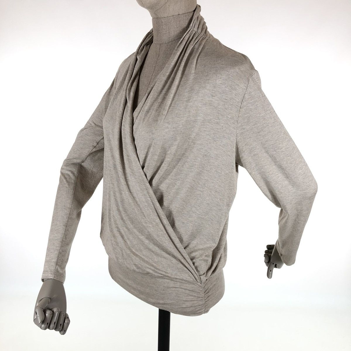 Amur AMOUR VERT USA Angela Dream Knit Wrap Front Top Long Sleeve Sweater Blouse Size M / US 6-8 / IT 42-44 - 3 Thumbnail