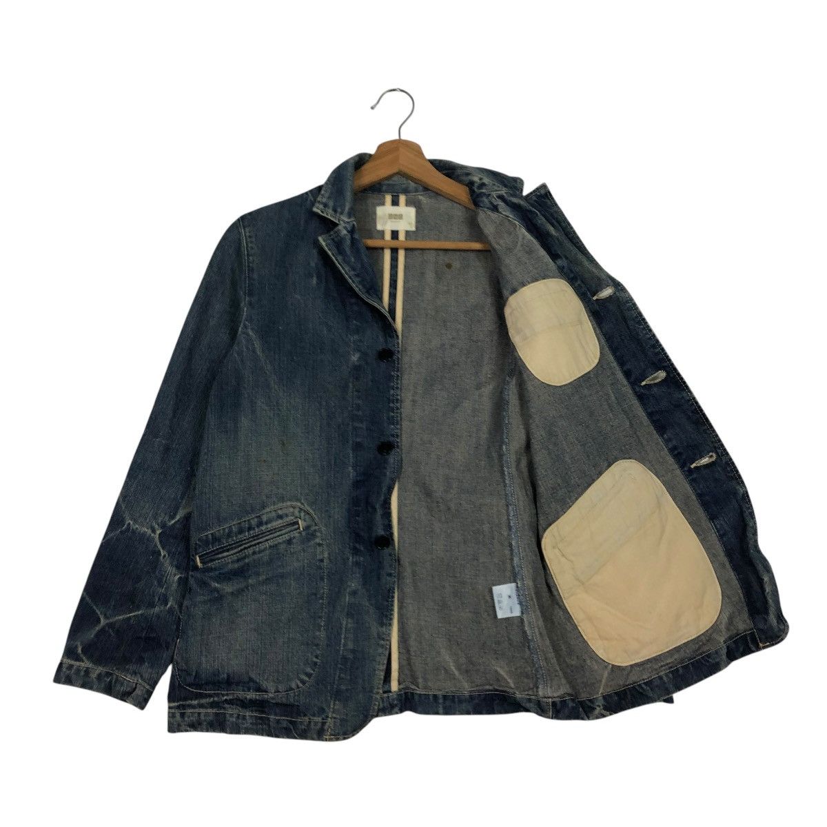 Japanese Brand 🔥VINTAGE CHORE DENIM JACKET BIKER DOMINGO ISSEY MIYAKE Size US S / EU 44-46 / 1 - 13 Thumbnail