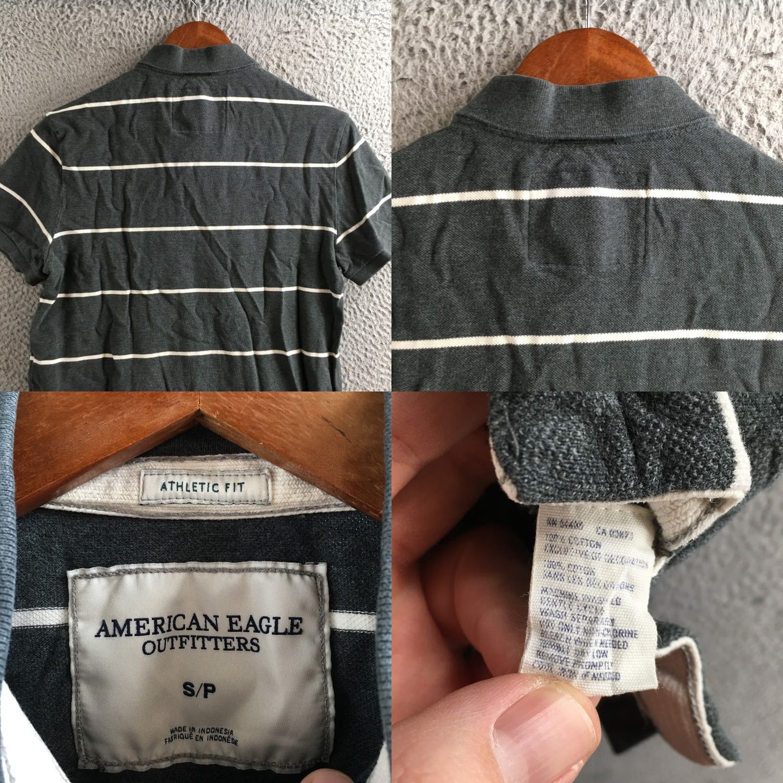 American Eagle Outfitters American Eagle Outfitters Polo Shirt Mens S Gray Cotton Short Sleeve Collared Size US S / EU 44-46 / 1 - 8 Thumbnail
