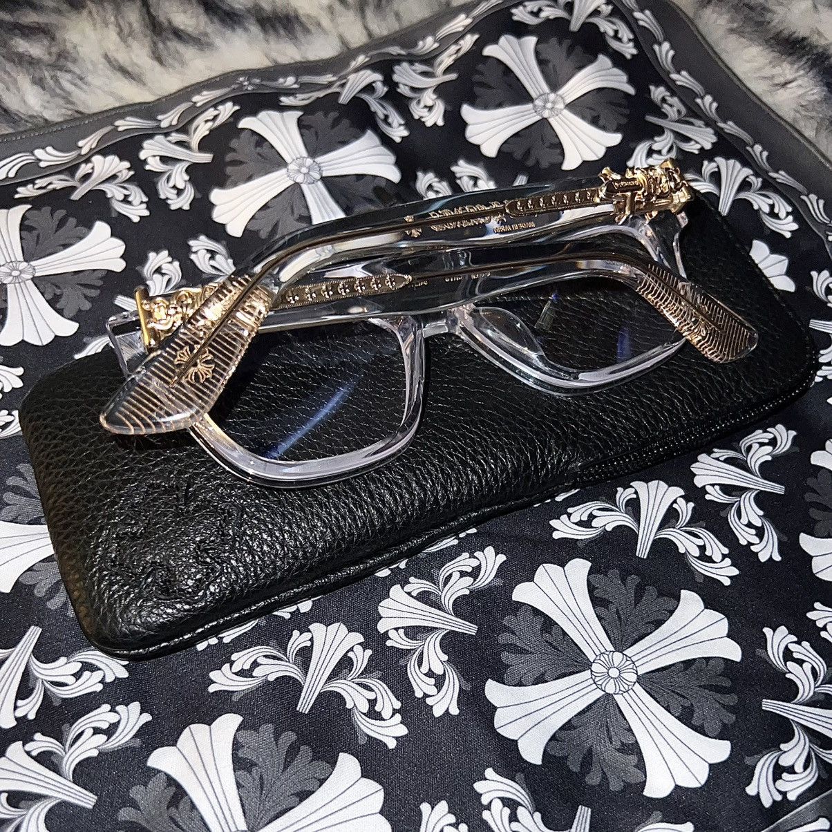 Chrome Hearts Chrome Hearts Vagillionaire II Crystal Clear Gold Glasses CH Size ONE SIZE - 7 Thumbnail