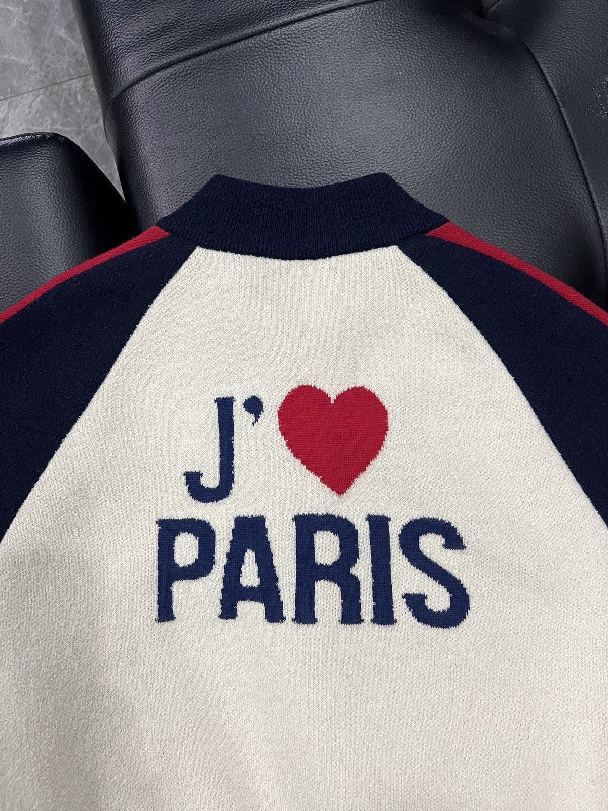 Dior Christian Dior "I Love Paris" Wool Knit Baseball Jacket Size US XS / EU 42 / 0 - 8 Thumbnail