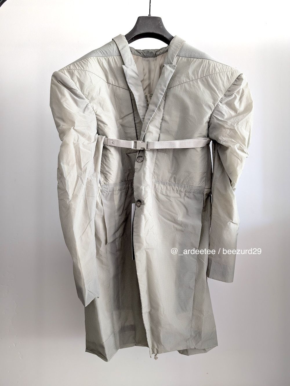 Pre-owned Rick Owens 1/1 Sample Transtatlin Jumbo Ripstop Coat Ss23