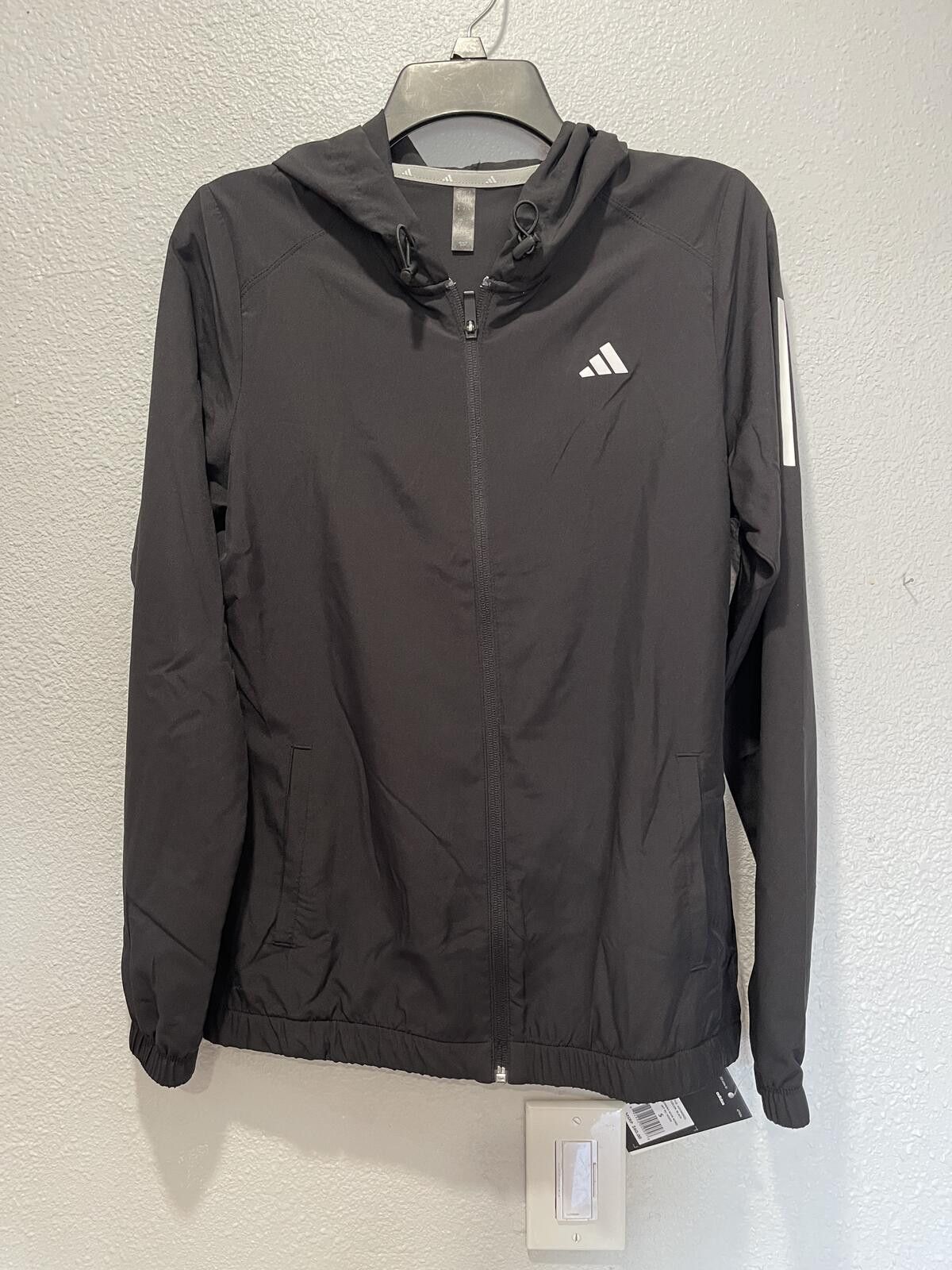 Adidas Adidas Black Lightweight Hooded Jacket Size S Size US S / EU 44-46 / 1 - 1 Thumbnail
