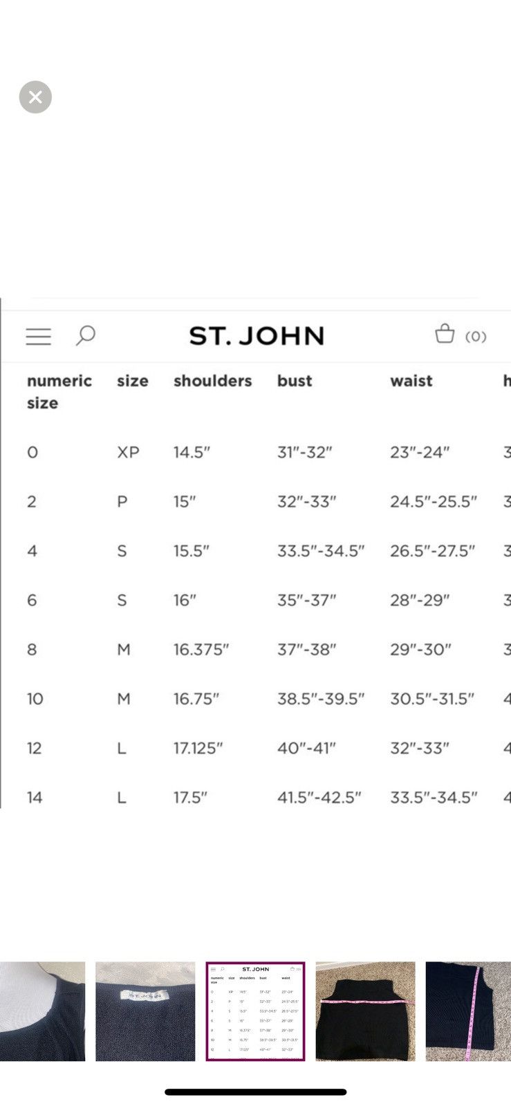 St. John St John womens knit black sleeveless top‎ Size L / US 10 / IT 46 - 2 Thumbnail