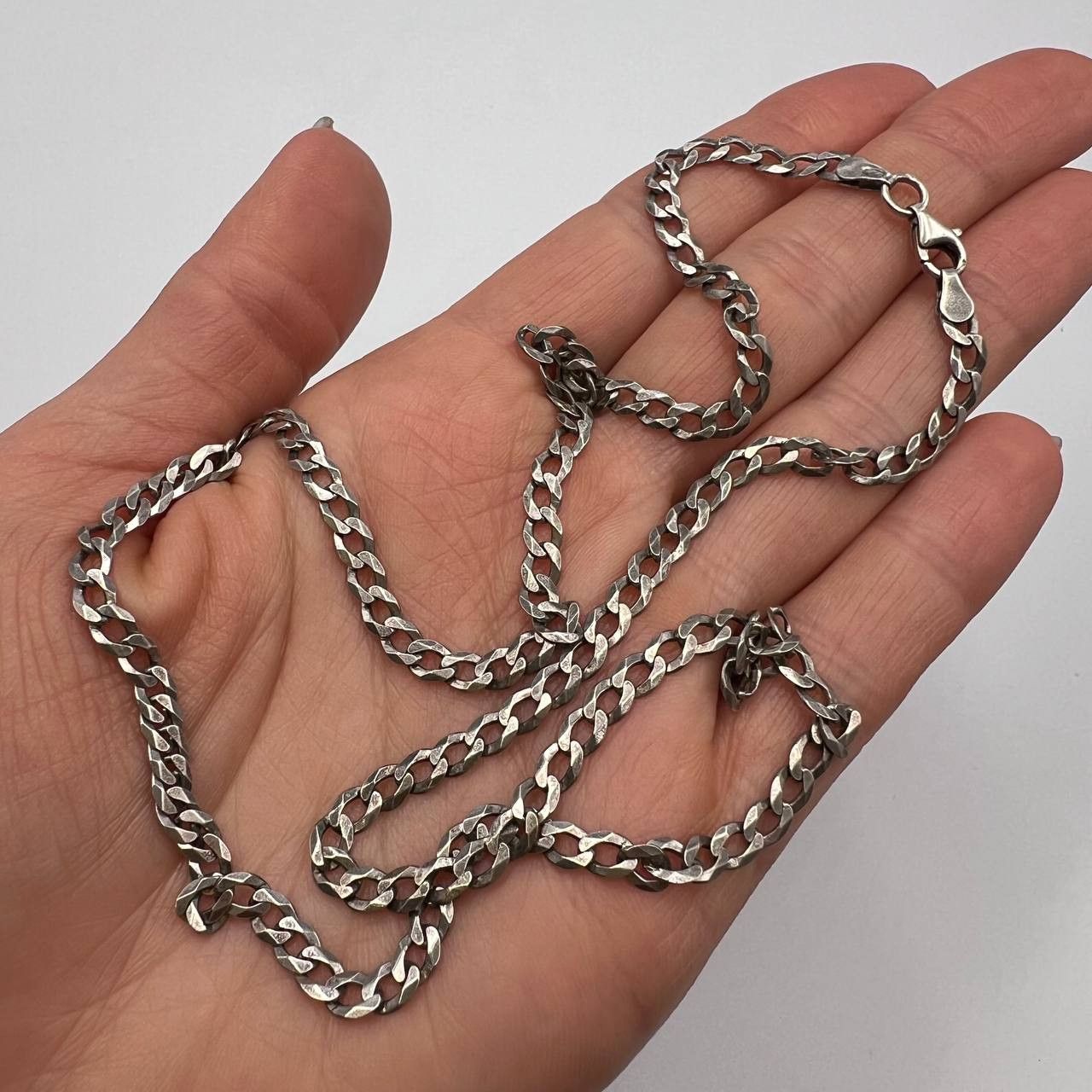 Sterling Silver Vintage Niello Sterling Silver 925 Chain Necklace 10.6 gr Size ONE SIZE - 5 Thumbnail